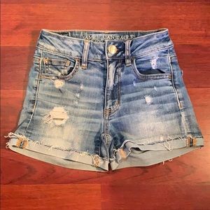 Mid-Rise Denim Shorts